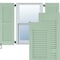 Ekena Millwork 18W x 65H Americraft Two Equal Louver Exterior Real Wood Shutters, Seaglass, PR RW101LV18X65SGH - alternate 1